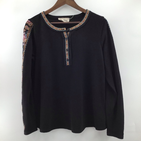 Savanna Jane Tops - Savanna Jane Floral Embroidered Sweater